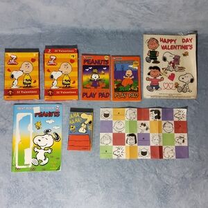 Peanuts Valentines Cards Window Clings Play Pads Coloring Book Contact Book Ect